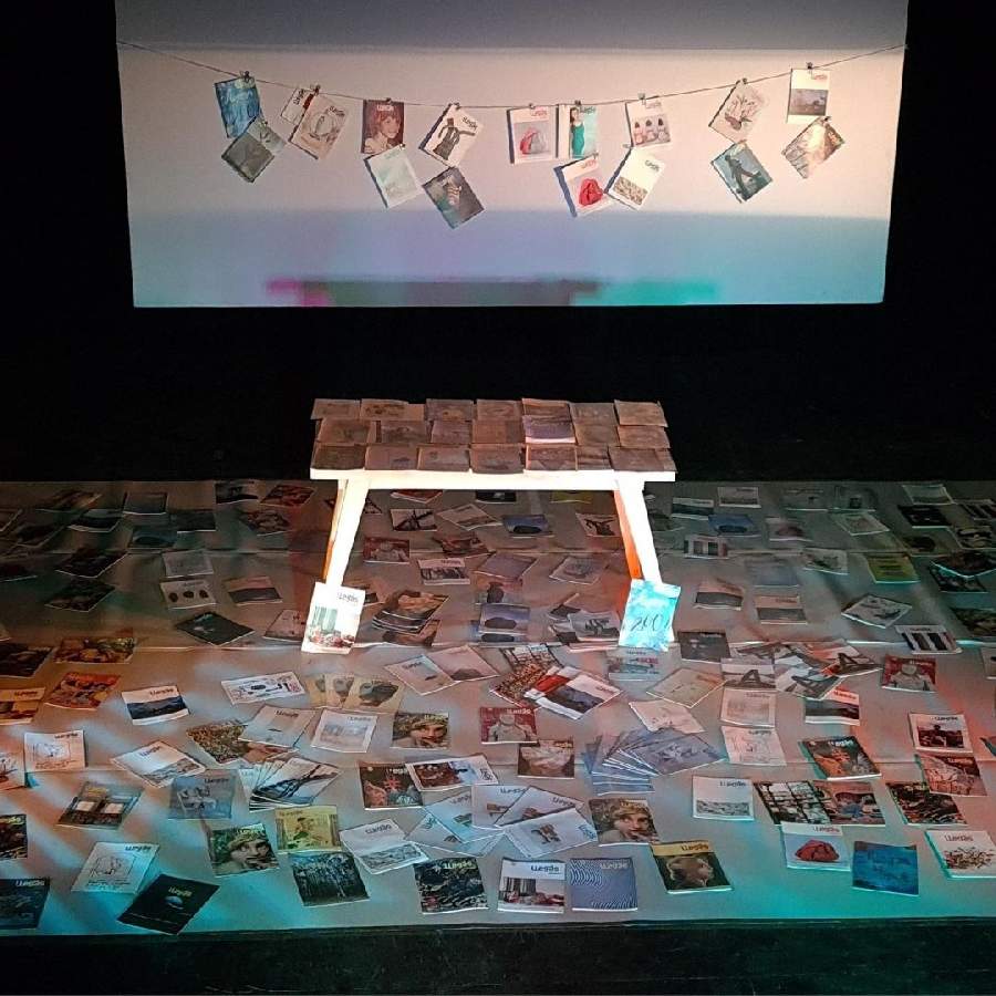 INTERVENCION LUMINICA CON LA REVISTA LLEGAS